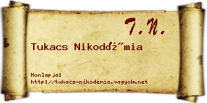 Tukacs Nikodémia névjegykártya